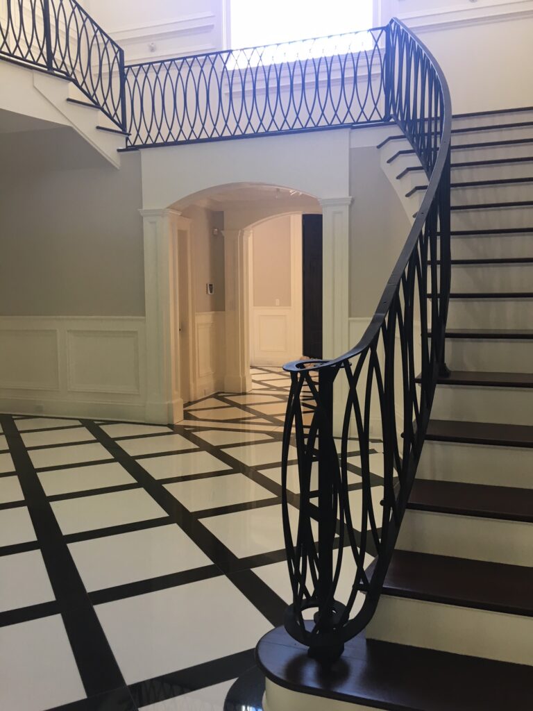 wrought iron stair case